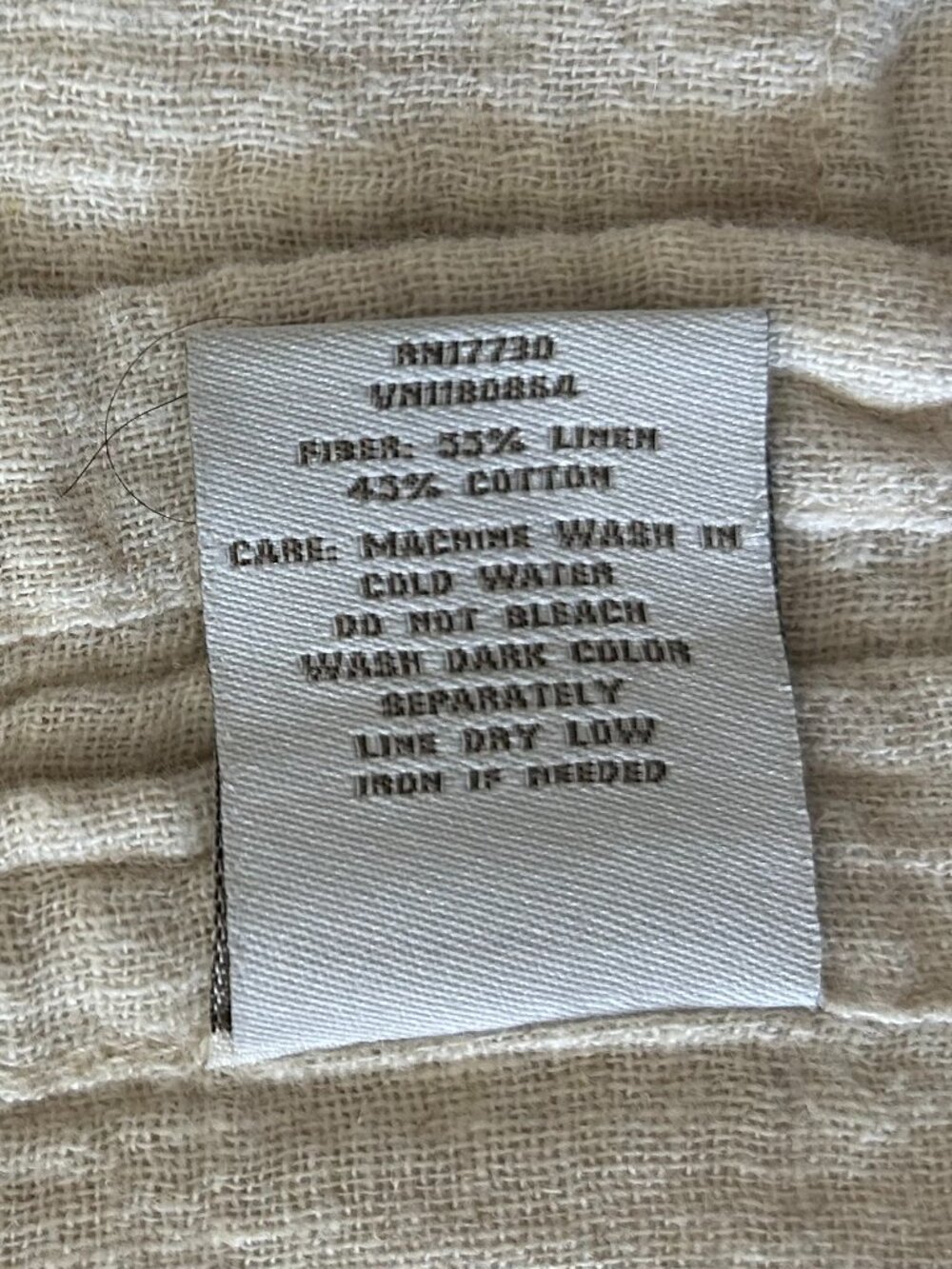 Fieldcrest Oatmeal Linen/Cotton Curtains (2) - Picture 4 of 5